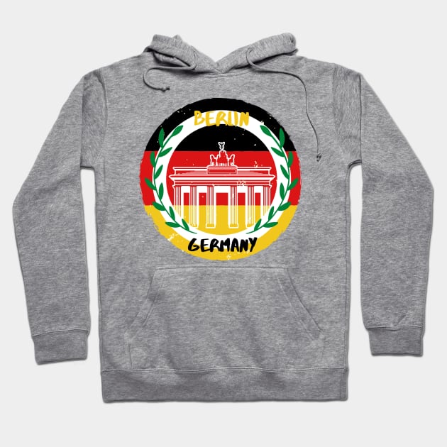 Berlin Germany Brandenburg Gate Hoodie by Gulldio